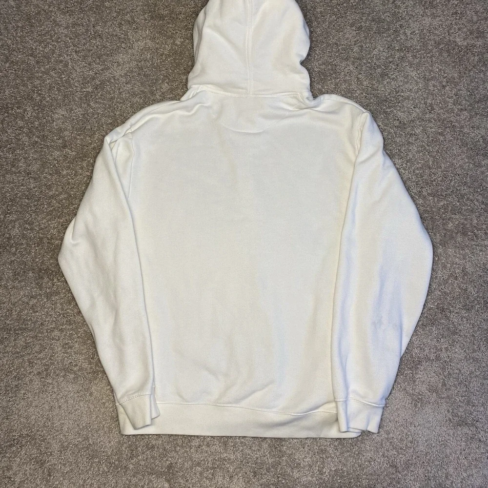 Nike Air Mens Full Zip Hoodie Cream Off White Embroidered‎ Logo Size Large L